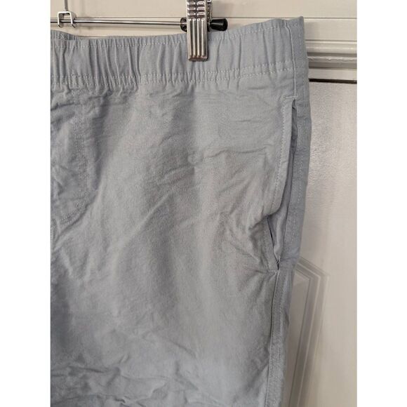 Free Fly Stretch Canvas Shorts men's large light blue pull‎ on elastic waist - Picture 2 of 7